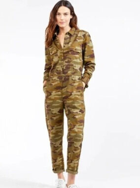 Outerknown S.E.A. Suit Long Sleeve Cargo Utility Jumpsuit Camo Green S NWT $228